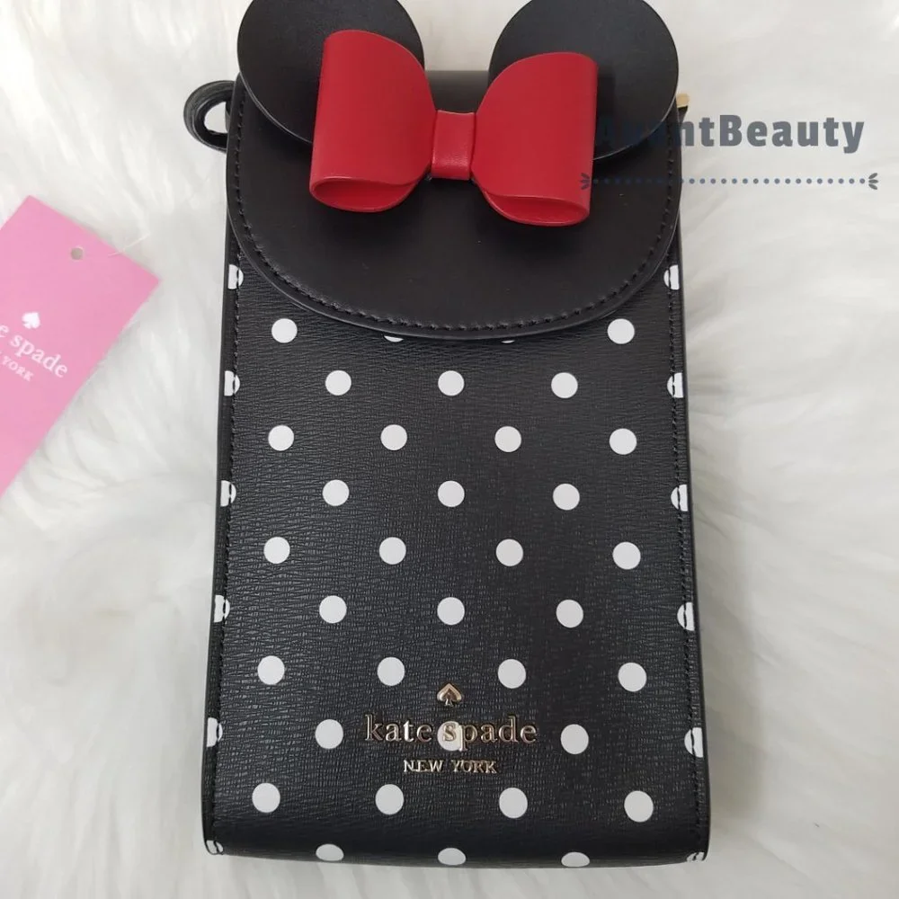 Disney kate spade new york minnie mouse north south flap phone crossbody NWT